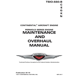 Continental TSIO-550 Permold Series Engine Maintenance and Overhaul Manual M-18_v2017