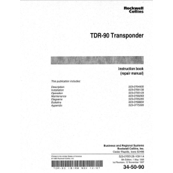 Collins TDR-90 Transponder Instruction Book(Repair Manual) 34-50-90