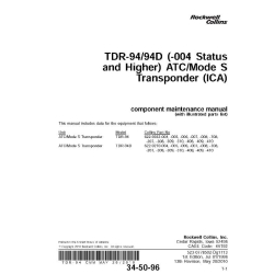 Collins TDR-94-94D Component Maintenance Manual with IPL 34-50-96