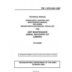 TM 1-1670-260-12&P UMARK Technical Manual Operator's, Aviation Unit Maintenance Manual Including Repair Parts and Special Tools List