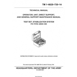 TM 1−6625−735−14 Test Set, Stabilization System Technical Manual Operator, Unit, Direct Support, and General Support Maintenance Manual