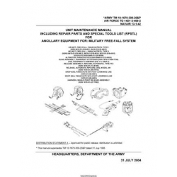 TM 10-1670-300-20&P  Military Free-Fall System Technical Manual Unit Maintenance Manual including Repair Parts and Special Tools List