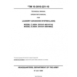 TM 10-3510-221-10 Laundry Advanced System(LADS) Model C-D Technical Operator's Manual