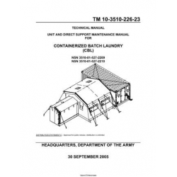 TM 10-3510-226-23 Containerized Batch Laundry(CBL) Technical Manual  Unit and Direct Support Maintenance Manual