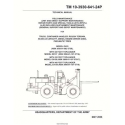 TM 10-3930-641-24P Truck, Container Handler: Rough Terrain, 50,000 LB Capacity, DED, Pneumatic Tires Model DV43 Technical Manual Field Maintenance Repair Parts and Special Tools Lists(RPSTL) also includes Sustainment Maintenance  