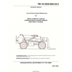 TM 10-3930-660-24-2 Truck, Forklift: 6,000 LB Capacity, Variable Reach, Rough Terrain Technical Manual  Unit and Direct Support Maintenance 