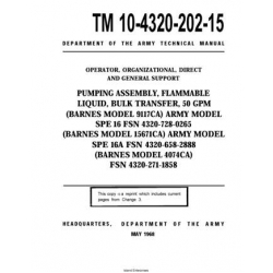 TM 10-4320-202-15 Pumping Assembly, Flammable Liquid, Bulk Transfer, 50 GPM Operator, Organizational, Direct and General Support 