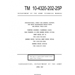 TM 10-4320-202-25P Pumping Assembly, Flammable Liquid, Bulk Transfer, 50 GPM Organizational, Direct and General Support and Depot Maintenance Repair Parts and Special Tools Lists