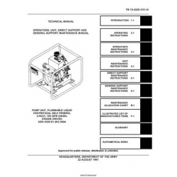 TM 10-4320-310-14 Pump Unit, Flammable Liquid Centrifugal Self-Priming, 2-inch, Diesel-Driven Technical Manual  Operators, Unit, Direct Support, and General Support Maintenance Manual  