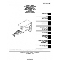 TM 10-4320-315-24  Pumping Assembly, Water 600 GPM, Trailer Mounted Technical Manual Unit, Direct Support, and General Support Maintenance Manual 