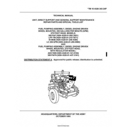 TM 10-4320-343-24P  Fuel Pumping Assembly, Diesel Engine Driven, Wheel Mounted, 350 Gallons per Minute (GPM), 275 Foot Head Technical Manual  Unit, Direct Support and General Support Maintenance Repair Parts and Special Tools List