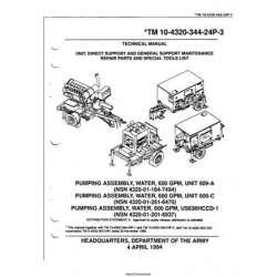 TM 10-4320-344-24P-3 Pumping Assembly, Water, 600 GPM, Model 609-A-C-US636HCCD-1 Technical Manual  Unit, Direct Support and General Support Maintenance  Repair Parts and Special Tools List