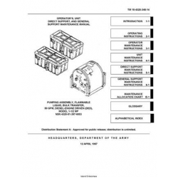 TM 10-4320-348-14 Pumping Assembly, Flammable Liquid, Bulk Transfer, 50 GPM, Diesel-Engine Driven(DED), Model 1-1/2 MP Operator's, Unit and Direct Support and General Support Maintenance Manual including Repair Parts and Special Tools List 