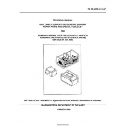 TM 10-4320-351-24P Pumping Assembly for Advanced Aviation Forward Area Refueling System Technical Manual Unit, Direct Support and General Support Repair Parts and Special Tools List 