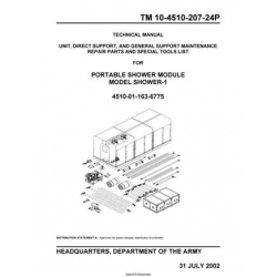 TM 10-4510-207-24P Portable Shower Module Model Shower-1 Technical Manual  Unit, Direct Support and General Support Maintenance Repair Parts and Special Tools Lists 