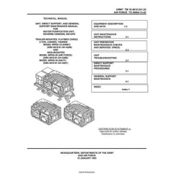 TM 10-4610-241-24 Water Purification Unit, Reverse Osmosis, 600-GPH Trailer-Mounted, Flatbed Cargo 5-TON, 4-Wheel Tandem Model WPES-10 Technical Manual Unit, Direct and General Support Maintenance Manual 