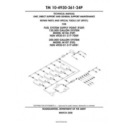 TM 10-4930-361-24P Fuel System Supply Point (FSSP) 120,000-300,000 Gallon System Model M106-M107 Technical Manual Operator's Unit, Direct and General Support Maintenance  Repair Parts and Special Tools List
