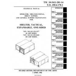 TM 10-5411-201-14 Shelter, Tactical, Expandable, Two-Sided Technical Manual Operator, Organizational, Direct and General Support Maintenance