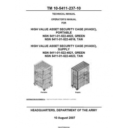 TM 10-5411-237-10 High Value Asset Security Cage (HVASC), Portable Technical Manual Operator's Manual 