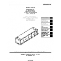 TM 10-5430-229-13&P Chest, Storage, Tank for 50, 000 Gallon Water Tank Model M-1795 Technical Manual Operator's, Unit, and Direct Support, Maintenance Manual  including Repair Parts and Special Tools List 