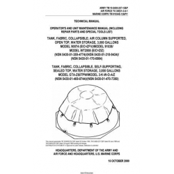 TM 10-5430-237-12&P Tank, Fabric, Collapsible; Air Column Supported, Open Top, Water Storage, 3,000 Gallons Technical Manual Operator's and Unit Maintenance Manual  including Repair Parts and Special Tools List 