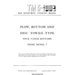 TM 5-1088 Plow, Bottom and Disc Towed-Type Four 14-Inch Bottoms Deere Model 7