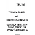 TM 9-1750E Ordnance Maintenance Guiberson Diesel T1400 Engine, Series 3, for Medium Tanks M3 and M4
