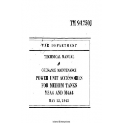 TM 9-1750J Ordnance Maintenance Power Unit Accessories For Medium Tanks M3A4 and M4A4