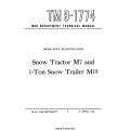 TM 9-1774 Ordnance Maintenance Snow Tractor M7 and 1-Ton Snow Trailer M19