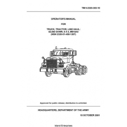 TM 9-2320-303-10 Truck, Tractor, Line Haul 6 X 4, M915A4 Operator's Manual 2001