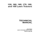 John Deere 130, 160, 165, 175, 180, and 185 Lawn Tractors Technical Manual TM1351