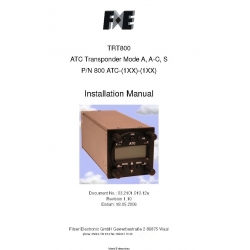 Filser TRT800 ATC Transponder Mode A,A-C,S Installation Manual