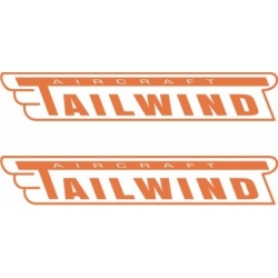 Tailwind Aircraft Decal,Sticker 2''high x 15''wide!