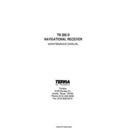 Terra TN 200D Navigation Receiver Maintenance Manual
