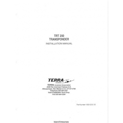 Terra TRT 250 Transponder Installation Manual 1990