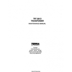 Terra TRT 250D Transponder Maintenance/ Overhaul Manual