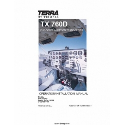 Terra TX 760D VHF Communication Transceiver Operation/ Installation Manual 82619