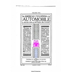 The American Cyclopedia of the Automobile Volume Five