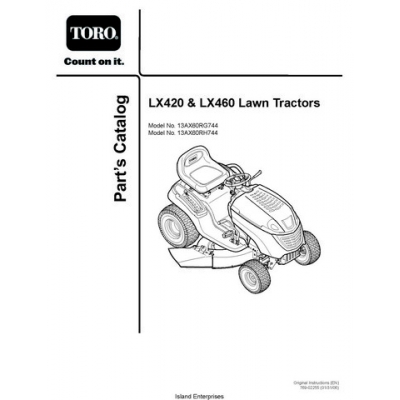 Toro LX420 & LX460 Lawn Tractors 769-02255 Part's Catalog 2006