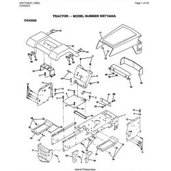 Tractor Model Number WET1642A Repair Parts Manual 1995