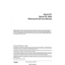 Triumph Sprint ST 1050 Motorcycle Service Manual 2005 - 2010