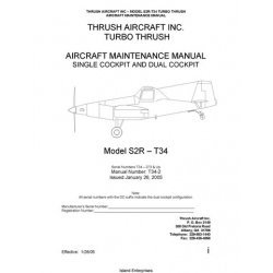 Turbo Trush S2R-T34 Aircraft Single and Dual Cockpit Maintenance Manual 2005
