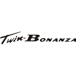 Twin Bonanza Aircraft Decal/Sticker 3''h x 13 3/4''w!