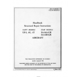 Grumman UF-1, 1G, 1T, SA-16A-GR and SA-16B-GR Structural Repair Instructions 01-85AB-3
