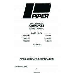 Piper Cherokee PA-28 and PA-28R Parts Catalog 753-582