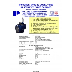 Wisconsin Motors Model V465D Illustrated Parts Catalog