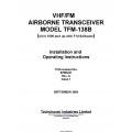 VHF FM TFM-138B Airborne Transceiver Installation and Operating Instructions 2002
