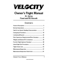 Velocity XL Series Fixed and RG Aircraft Owner's Flight Manual/POH