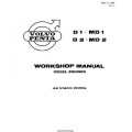Volvo Penta D1, MD1, D2, MD2 Diesel Engines Service Workshop Manual