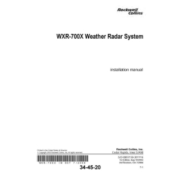 Collins WXR-700X Weather Radar System Installation Manual 34-45-20